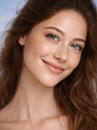 Female in her 20s smiling confidently after rhinoplasty