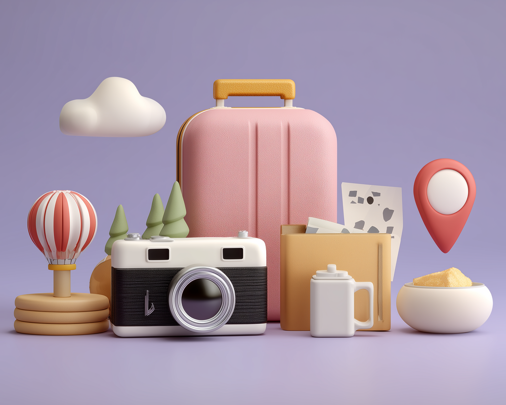 3d Icon Travel Itinerary