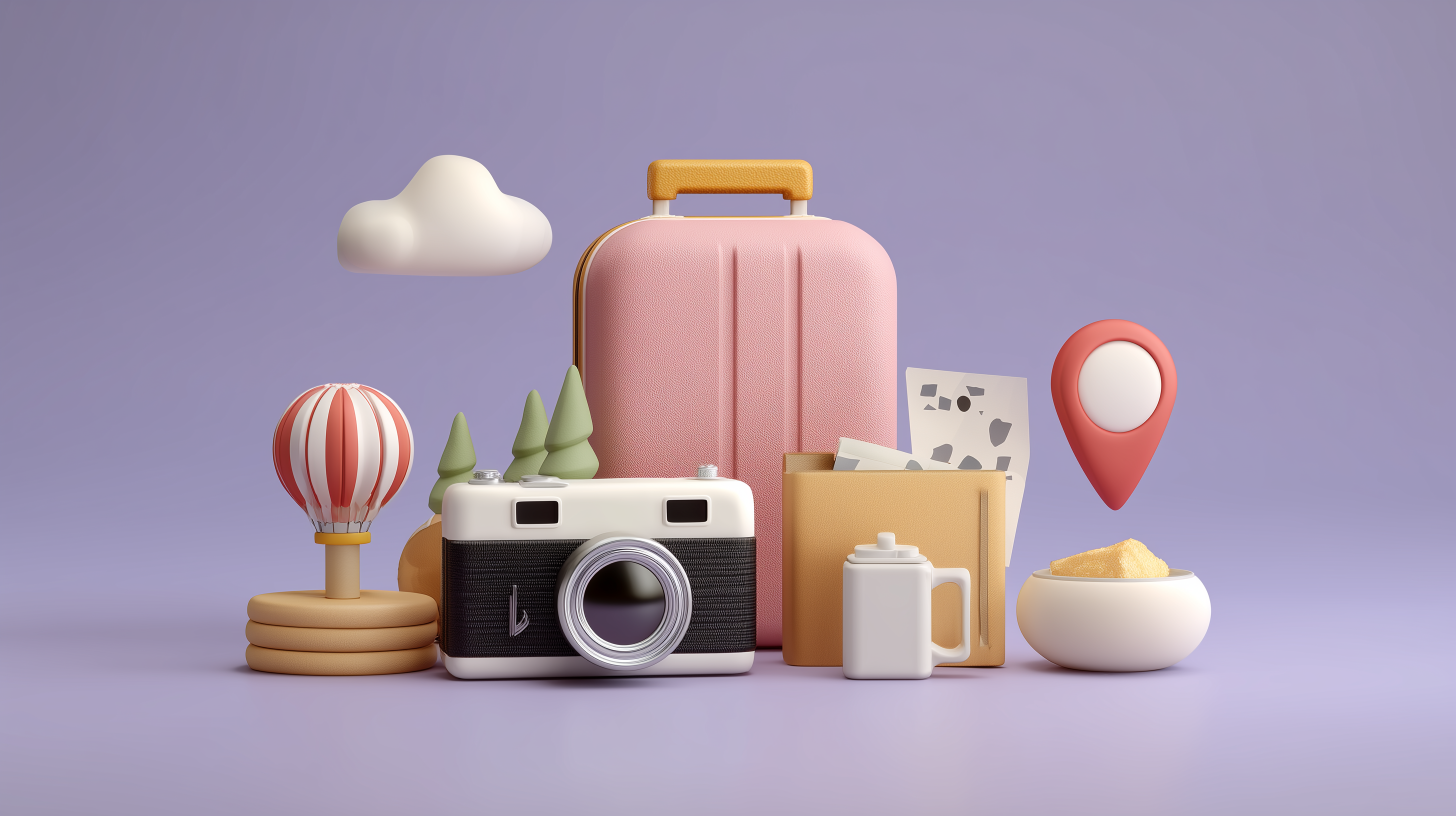 3d Icon Travel Itinerary